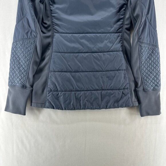 Athleta Jacket Womens Sz 2XS Rock Ridge PrimaLoft Hoodie Quilted Insulated Gray - Picture 8 of 13